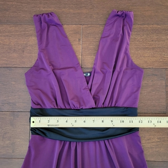 Star Vixen Purple Fit & Flare Sleeveless Y2K Empire Waist Dress Women's Size S - Picture 7 of 8